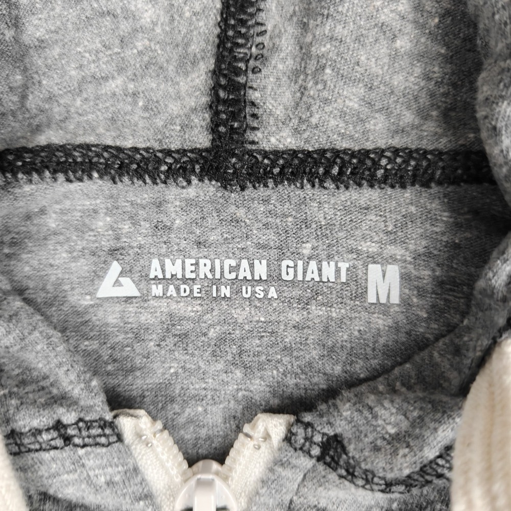 American Giant Lightweight Full Zip Hoodie Women's Medium Gray Made In USA - Picture 2 of 7